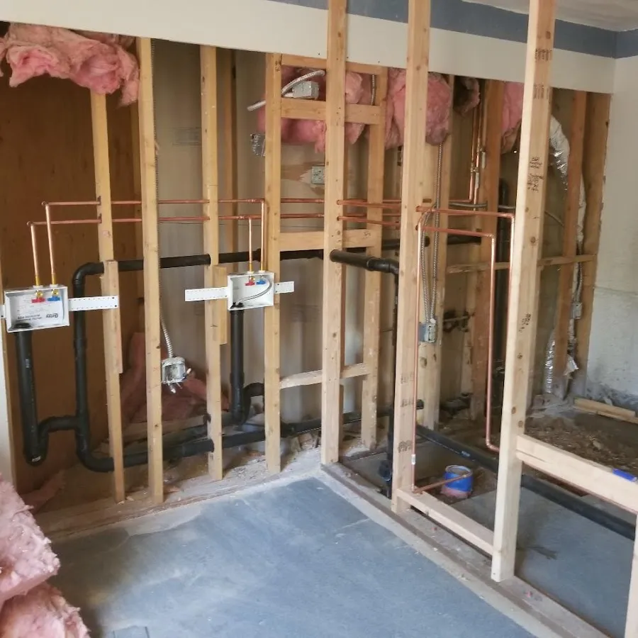 Copper pipe rough-in and plumbing installation in Punxsutawney